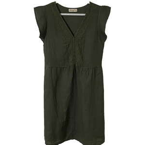 Terzo Millennio Green Linen Dress Size Small